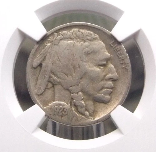 1923 "S" Indian Head BUFFALO Nickel 5c NGC F12 #023 Fine ECC&C, Inc.