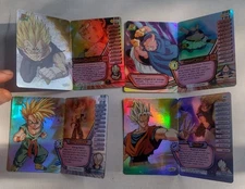Majin Buu fold out foil Dragonball z tech cards lot 4 rare trunks Goku vegeta