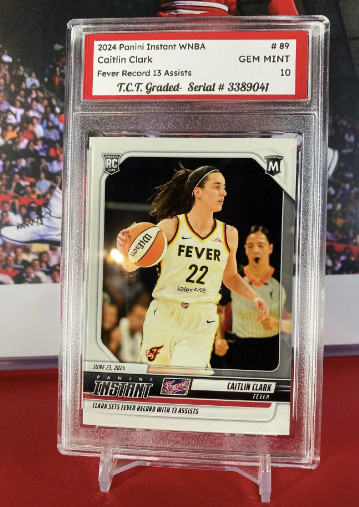 2024 Panini #89 Caitlin Clark RC  Record 13 Assists T.C.T. Gem Mint 10 🔥