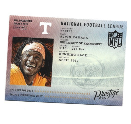Alvin Kamara Panini Prestige NFL Passport #11 Base