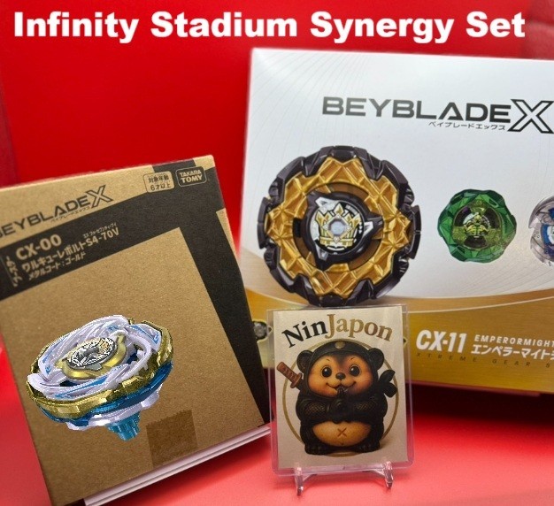 BEYBLADE X Valkyrie Volt S4-70V Metal Coat Gold & CX-11 Emperor
