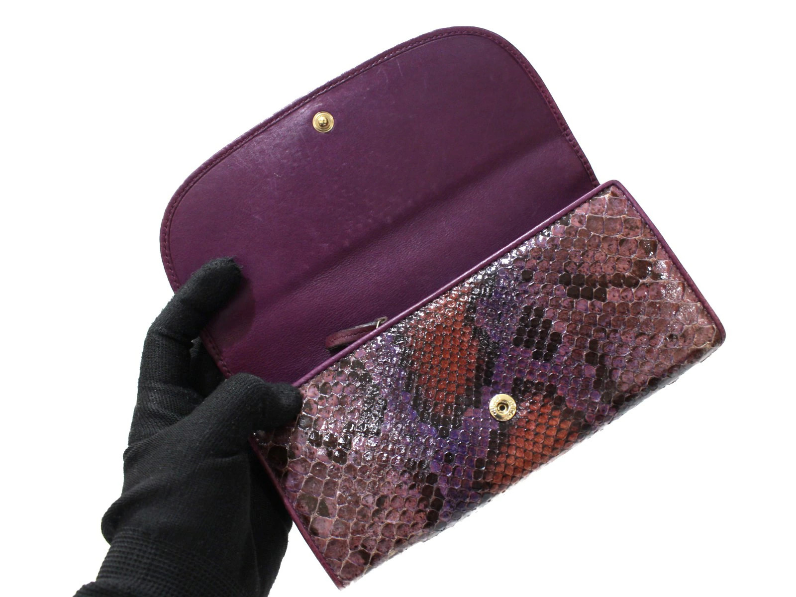 Gucci 245739 Python G Double G Continental Wallet… - image 7