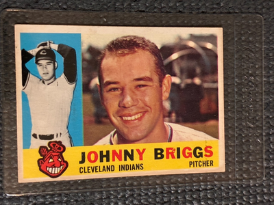 #ad 1960 Topps Johnny Briggs #376 No Creases $3.00