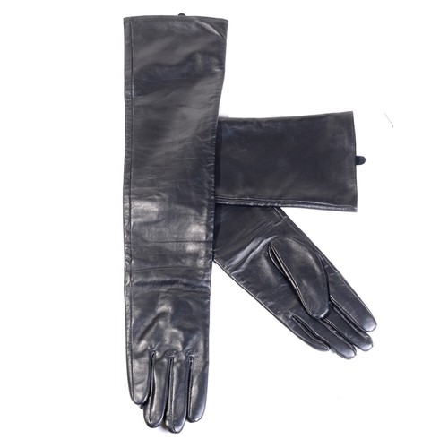 60 70 80cm Hombre Hombre 100% Cuero Real Punk Fiesta Baile Ópera/Guantes Largos - Imagen 12 de 12