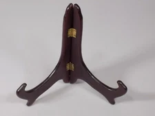 Easel Picture Photo Holder Display Stand Dark Brown Wood Decorative Tabletop 8" 