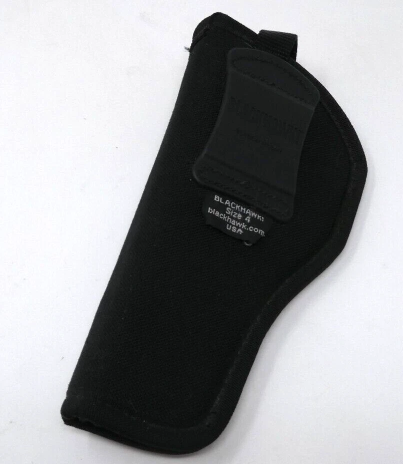 Blackhawk Size 4 Tactical Nylon Holster Black OWB Secured Open Barrel End Univer - Image 2 of 3