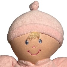 TRU Animal Alley Baby My First Doll Plush Stuffed Toy 11" Pink Blond Blue Eyes