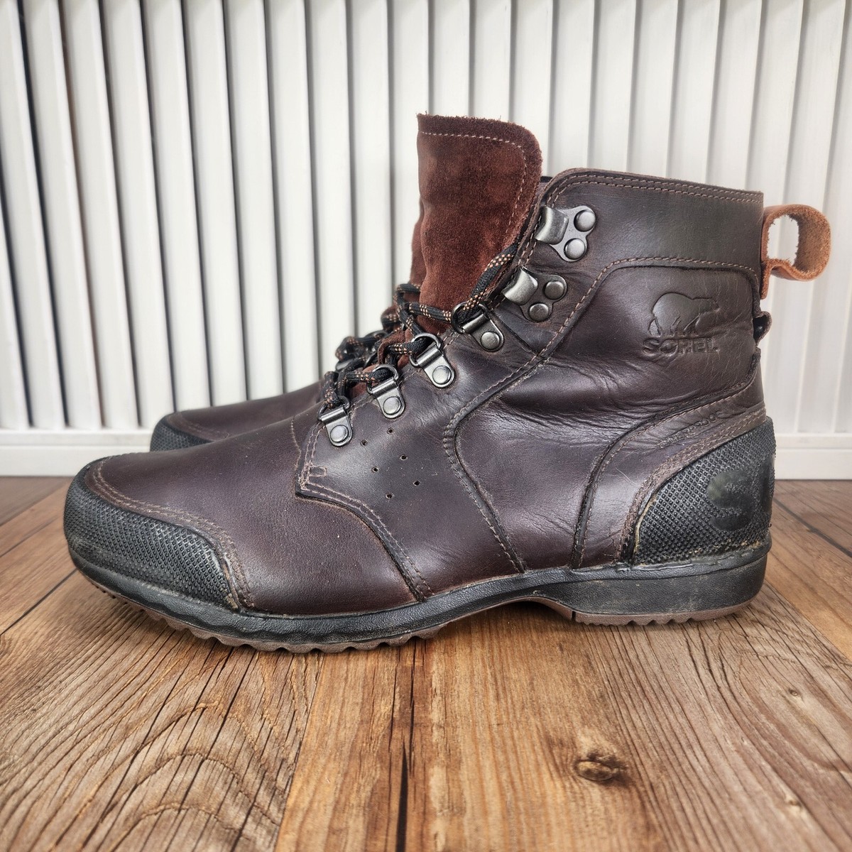 Sorel Ankeny Mid Waterproof Boots Mens 12 Tobacco Brown Leather NM2100-256 Amazon.com | SOREL Men main image 2