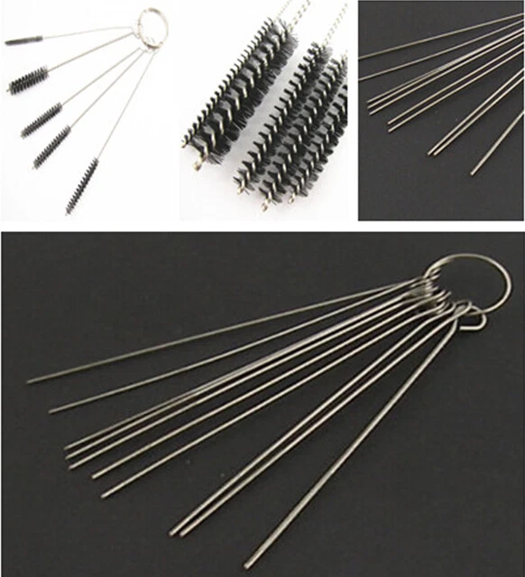 15pc Car Motorcycle Carburetor Cleaning Needles brushes Dirt Jet Remove Tool Kit Foto 3 de 4