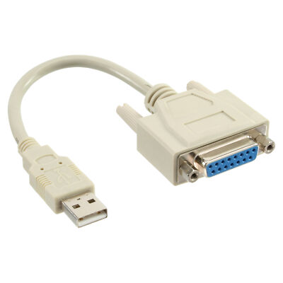 InLine  USB Adapter Kabel, USB Stecker A auf 15pol Buchse