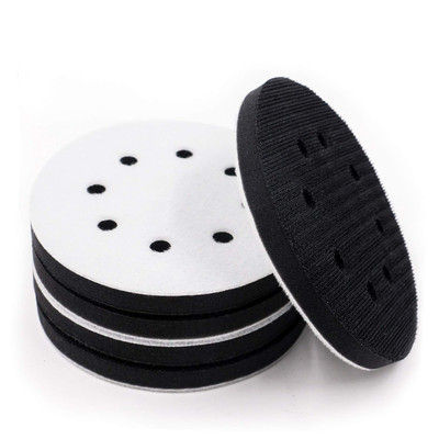 5 Pack 5 Inch 8 Holes Soft Density Interface Pads Hook and Loop 5'' Sponge Cushio