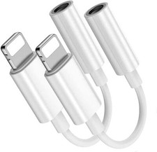 Paquete de 2 adaptadores de conector de audio de 3.5 mm para iPhone