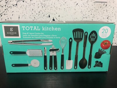 Gibson Home Total Kitchen 20-Piece Tool/Gadget Prep N' Serve Combo Set