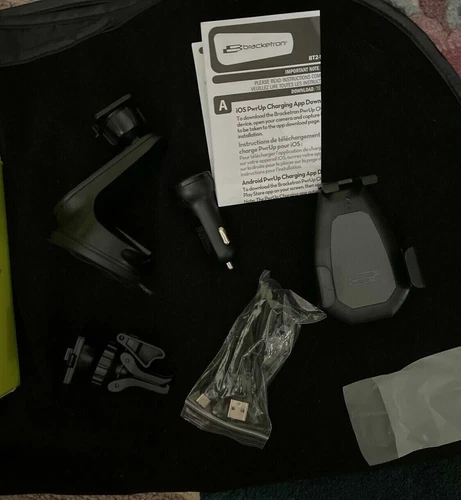 New Bracketron PwrUp Qi 10W Fast Charge Wireless Gravity Mount BT2-952-2 - Black - Picture 9 of 12