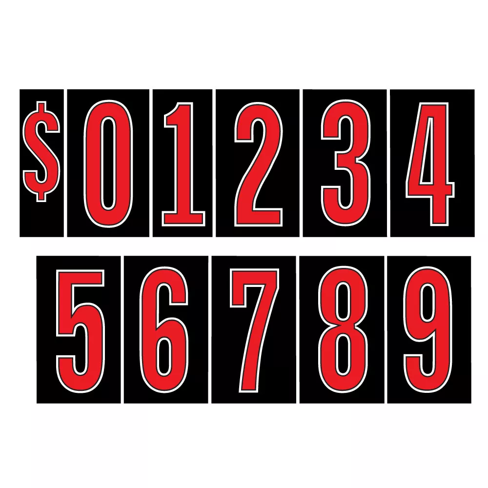 Windshield Pricing Number Stickers for Car Dealerships