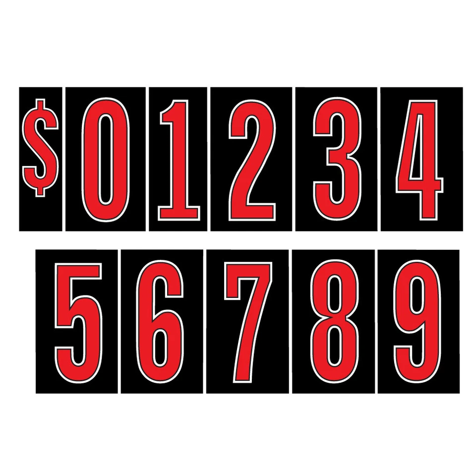 Car Dealer Windshield Stickers 13 Dozen Pricing Numbers 7.5 Inch Dealership Tags - Image 2 of 4