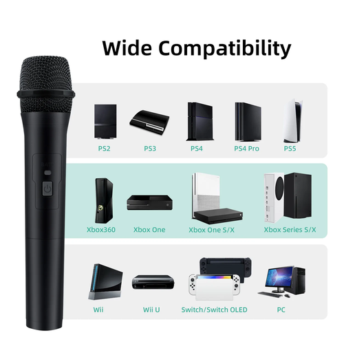 25ms Latency 2.4G Wireless Microphone for Nintendo Switch Xbox/PS5/PC - Picture 3 of 12