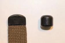 Military Web Strap End Tip, 1" Mil-Spec Webbing Ball Tip, Black. Lot of 10 