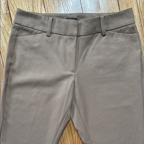 Ann Taylor Stylish Tan Dress Pants Petite Size 2P
