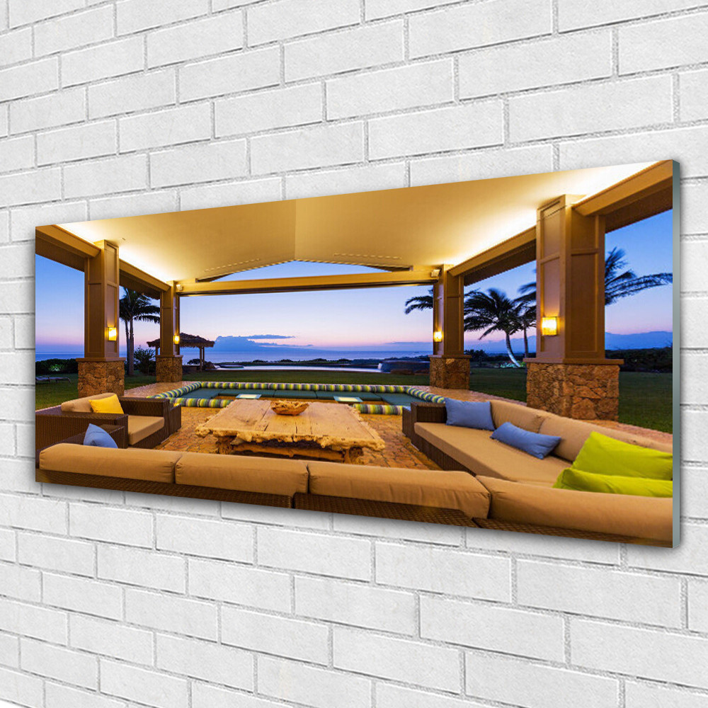 Tableau en verre trempe panoramique Tulup 125x50 decoration interieure haut de gamme