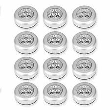  STICK N CLICK LED SELF ADHESIVE LIGHT BATTERY OPERATED PUSH ON OFF LIGHTS UK