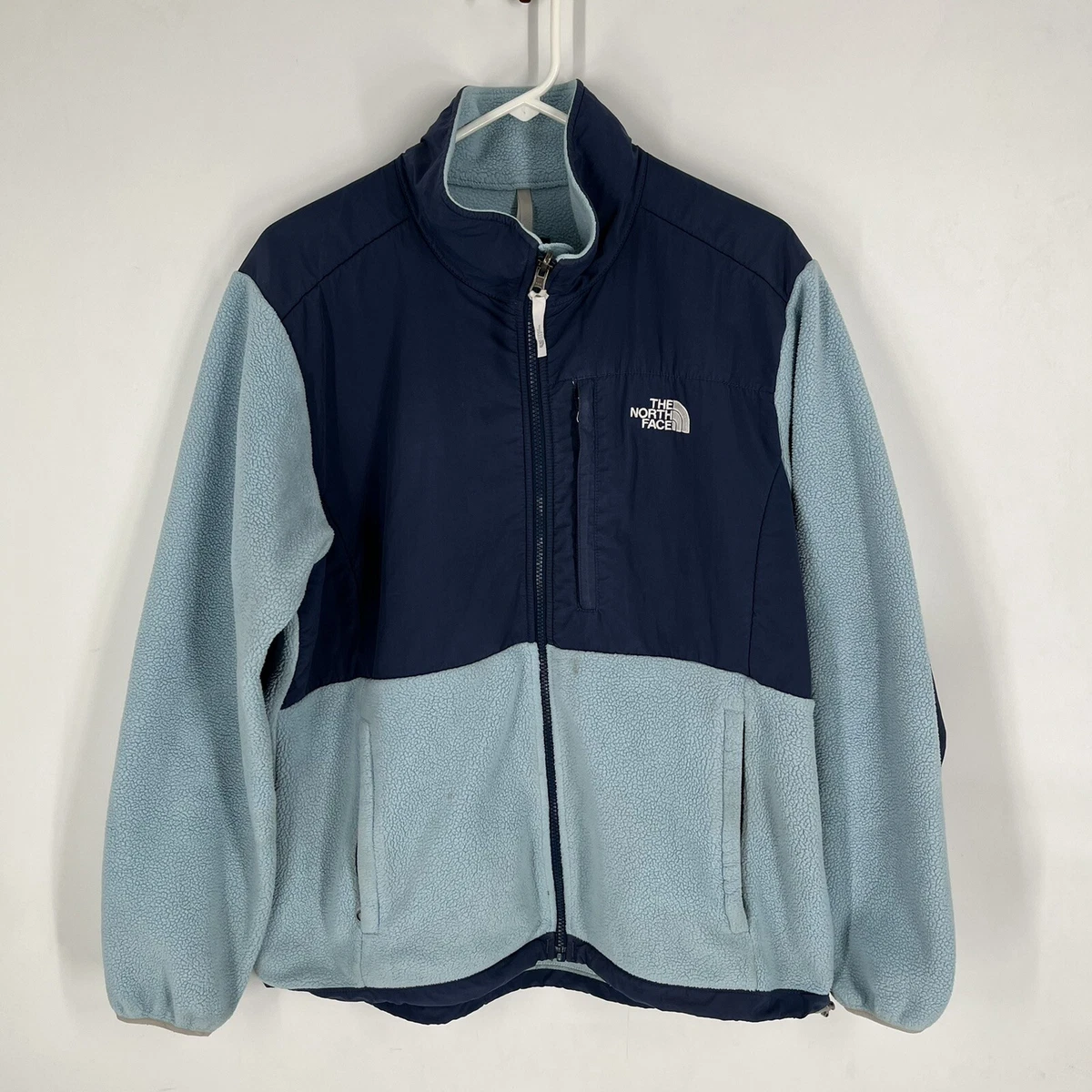 Ladies light blue fleece jacket discount