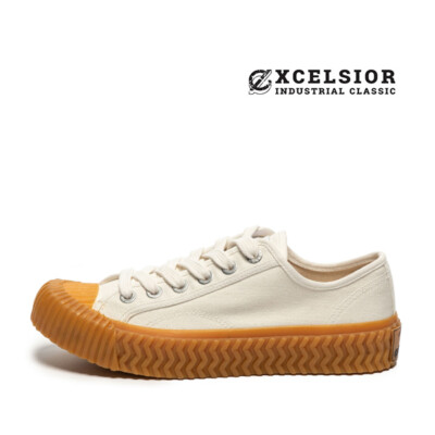 EXCELSIOR BOLT LOW WHITE GUM VOLCANIZED SHOES CASUAL WAFFLE SALE SNEAKERS 