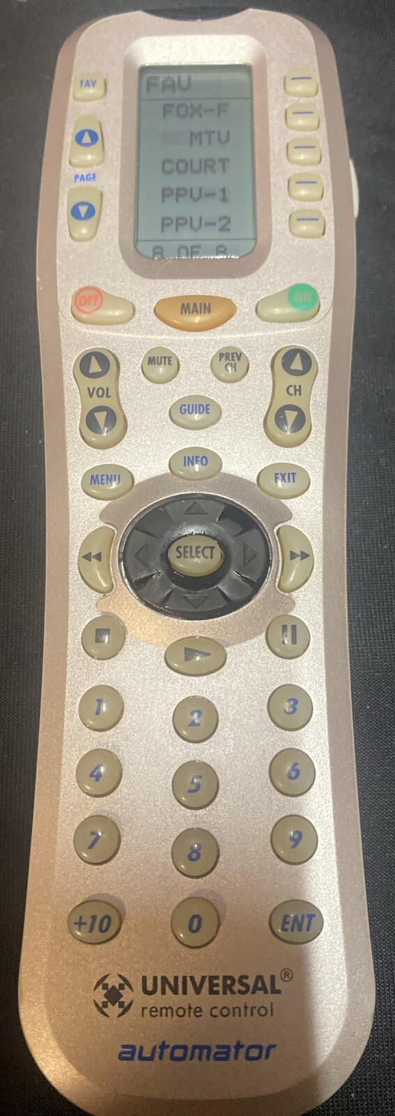 Automator URC-200 LCD Backlight Universal Remote for AV Systems IR RF