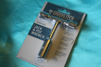 Groovetech Jack/Pot Tool for Guitar & Bass, 3-In-1 Socket Tool,1/2'', 7/16'', 12mm