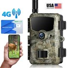 4G Lte Game Cameras 24Mp Cellular Trail Camera Send Picture to Phone Hunting Cam