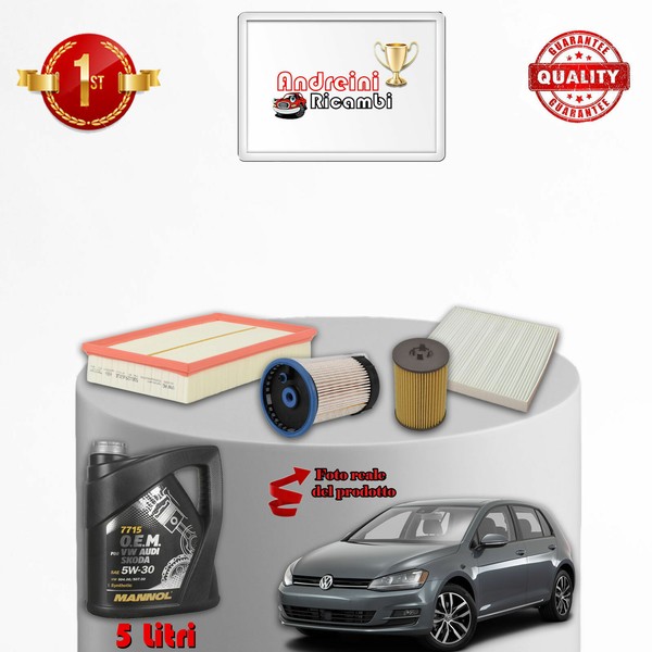 Kit Wartung 4 Filter Und ÖL VW Golf VII 2.0 GTD 130KW 177PS Ab 2016-image