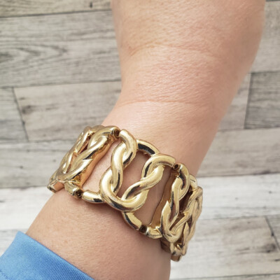 Elegant Gold and Brown Bangle Bracelet Elegant Women main image 4