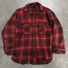 VTG 80s Woolrich Heavy Wool Shirt Jacket Plaid Men  s Size Small 40 USA Flannel