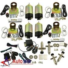 New 85 lb Shaved Handle Door Popper Kit For 4 Door With 2 Remotes - Easy Install