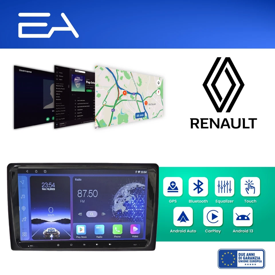 Autoradio Android -Renault- Dacia Duster 2018-22 -Octacore -4GB 64GB rom Camera - Immagine 2 di 4