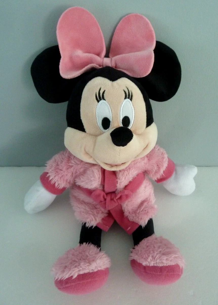 Y7. DOUDOU PELUCHE DISNEY SIMBA MINNIE BLANC NOIR PEIGNOIR MANTEAU