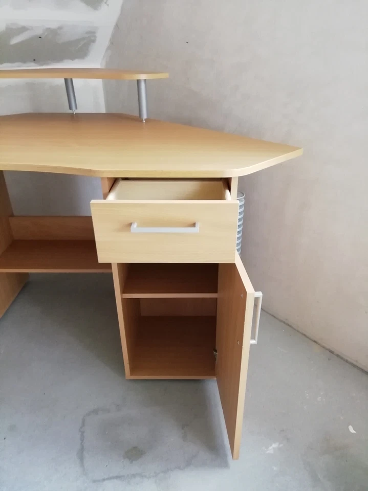 Eckschreibtisch mit Aufsatz 160cm Länge, 80cm Breite, 74 cm Höhe, Stuhl optional - Bild 4 von 4