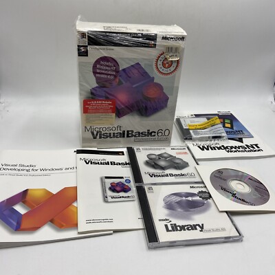 Microsoft Visual Basic 6.0 Professional 6 PRO Windows 95 NT 4.0 later & WindowNT