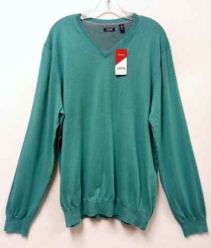 Izod Men's Fieldhouse V-Neck Solid 12 Gauge Sweater