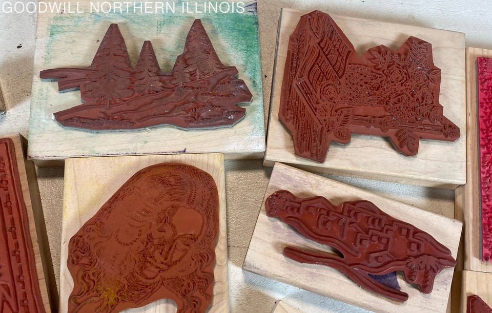 Rubber Stamps Letter Writing Scrapbooking Lot Seasonal Christmas