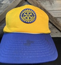 ROTARY INTERNATIONAL trucker cap mesh vtg snapback hat Rotarians 1980s