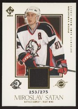 2002-03 Pacific Private Stock Reserve Miroslav Satan #105 GU Patch Relic SP /275