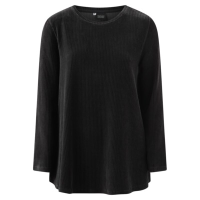 Shirt lang Arm grau Cord Freizeit Damen modisch Casual Winter