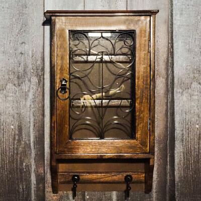 Wooden Wall Mounted Key Holder with Key Hooks Rustic home