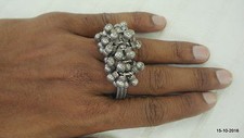 vintage antique tribal old silver double ring traditional gypsy jewelry