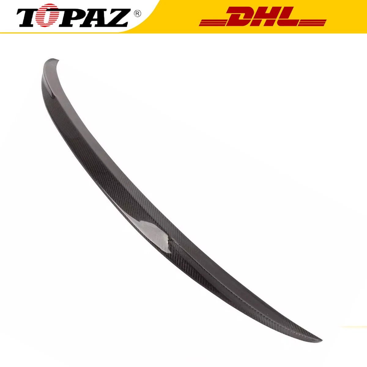 Spoiler Posteriore In Gomma Stile Carbonio Universale Per Auto - 118,5x7,5 Cm, Adesivo Incluso, Migliora Aerodinamica