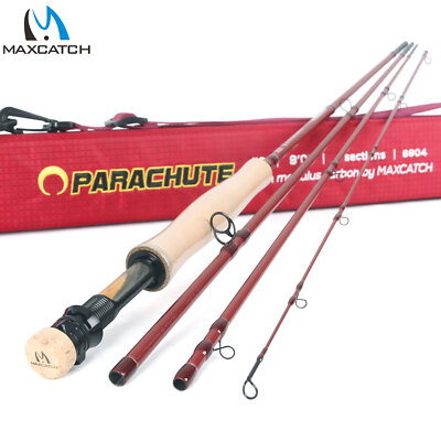 Maxcatch PARACHUTE 5/6/8WT 9FT 40T IM12 Carbon Fly Fishing Rod Fast Action