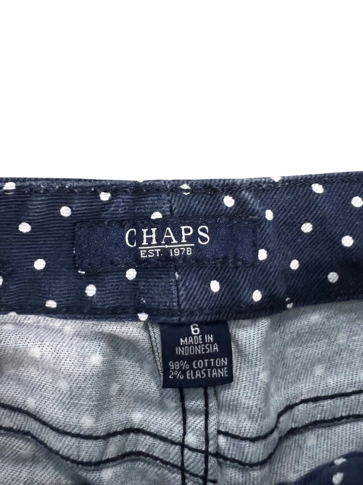 Pantalones capri Chaos para mujer azules a lunares - talla 6 Foto 3 de 3