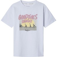 T-Shirt Pepe Jeans Frankie Jungen 8 Jahre Weiß Baumwolle Kinderoberteil