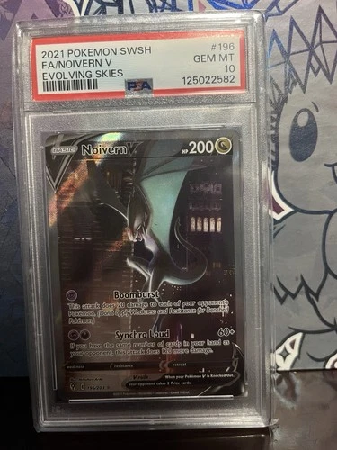 2021 Pokemon Sword & Shield Evolving Skies Noivern V Alt Art 196/203 PSA 10